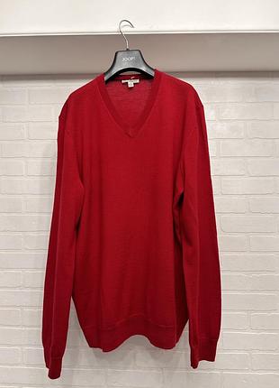 Красный свитер из мериноса gap размер l-xl