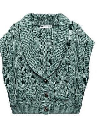 Кардиган zara, на акцентных пуговицах