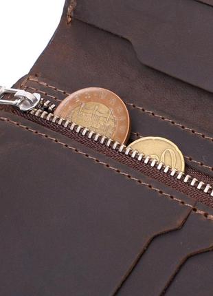 Качественное кожаное портмоне с держателем для apple airtag grande pelle 11624 коричневый5 фото