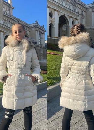 Пухове пальто кіко 3385, кико 3385