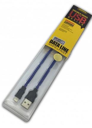 Дата кабель remax nylon iphone lightning blue