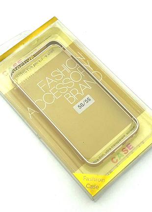 Чехол бампер metall iphone 5/5s gold