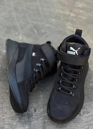 Зимові черевики puma чорні. 3