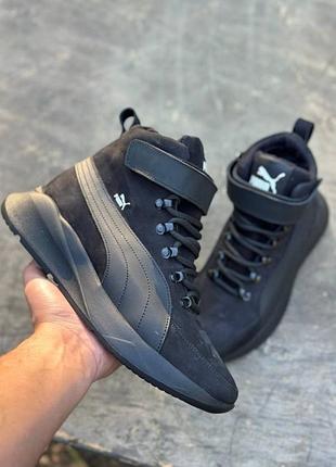 Зимові черевики puma чорні. 6