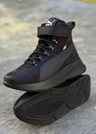 Зимові черевики puma чорні. 2