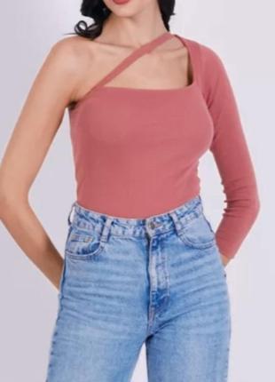 Боді на один рукав у рубчик primark uk 14 uk 16 розмір 50 - 52