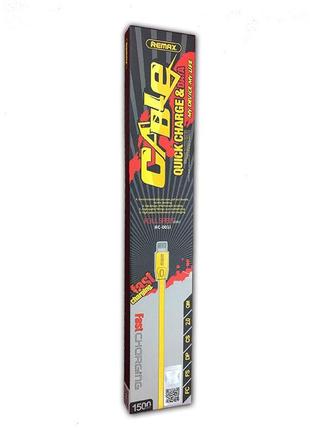 Дата кабель remax rc-001i full speed iphone 5 1.5m yellow