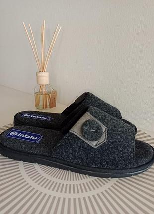 Чоловічі кімнатні фетрові тапочки-шлепаньці inblu. україно-італійське вир-во