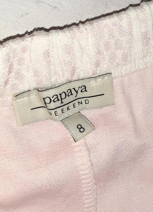 Стильная бело-розовая юбка карандаш миди с имитацией кружева papaya, размер 44 - 466 фото