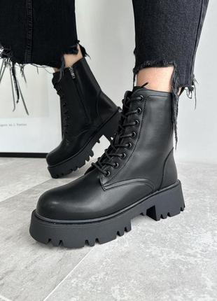 Зимові шкіряні черевики