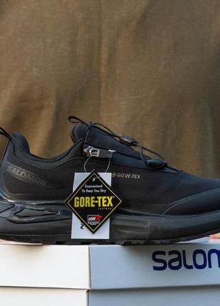 Кросівки демісезонні salomon odyssey термо підкладка gore-tex  чорні