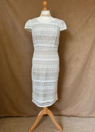 Как новое 48-50 next сукня прошва платье кружевное 40-42 l xl мереживна вечірня святкова нарядное праздничное шикарне шикарне плаття