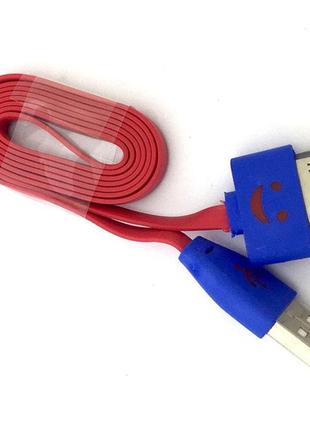 Дата кабель led smile iphone 4 red (тех. упаковка)