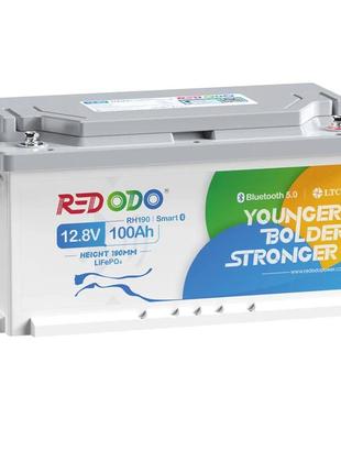 Акумулятор з bluetooth lifepo4 1.28 kwh redodo 100ah 12.8v deep cycle