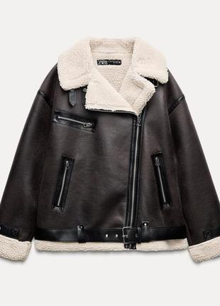 Дубленка zara m куртка полномерная
