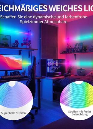 Світлодіодна стрічка bunacet неон 16 м rgb + ic 24 в водонепроникний ip65 864 led...