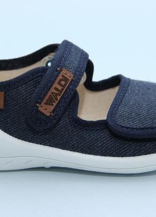 Новые тапочки waldi 0255 синие открытые. размеры:23