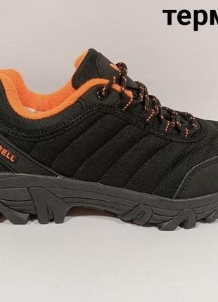 Кросівки thermo merrell printable black orange термо кроссовки мерел чёрные с оранжевым еврозима