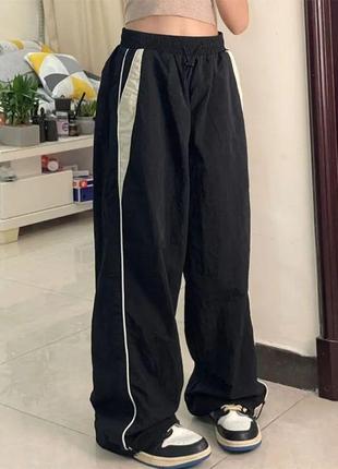 Топ 🔥 нереально круті та актуальні штани карго 💥 внизу затяжки, широкі оверсайз спорти...