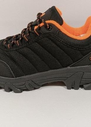 Кросівки thermo merrell waterproof black orange термо кроссовки мерел чёрные с оранжевым еврозима2 фото