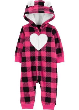 Carters флисовый человечек картерс слип поддева heart комбинезон