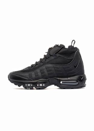 Мужские кроссовки nike Classic NOCTA TECH JACKET "BLACK" sneakerboot (черные) кожаные