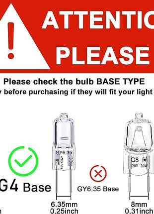 Галогенная лампа g4 20 вт, упаковка з 12 лампочок g4 з регулюванням яскравості для...