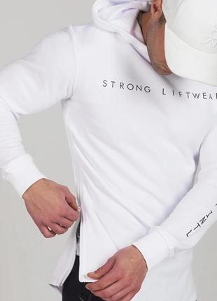 Біла чоловіча кофта strong liftwear — nosp6835