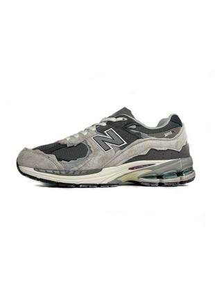 Чоловічі кросівки new balance 2002r (світло/сірі) замшеві