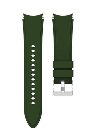 Силиконовый ремешок watchbands classic для samsung galaxy watch 4 classic 42 мм темно-зеленый