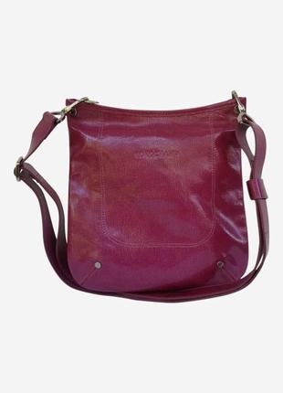 Кожаная лакированная женская бордовая сумка кросс боди марсала longchamp 🇫🇷 crossbody