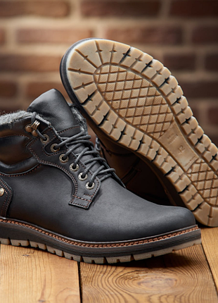Натуральні шкіряні теплі зимові ботінки берці черевики кеди кросівки туфлі для чоловіків натуральные