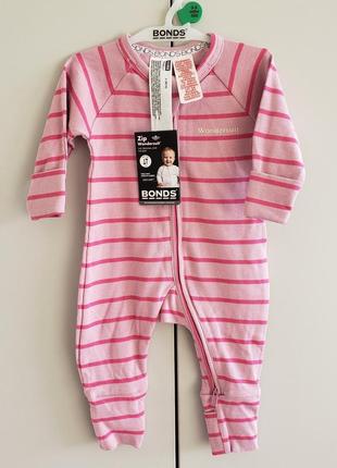 Bonds чоловічок сліп на блискавці новонародженій дівчинці 0-3м 56-62 см