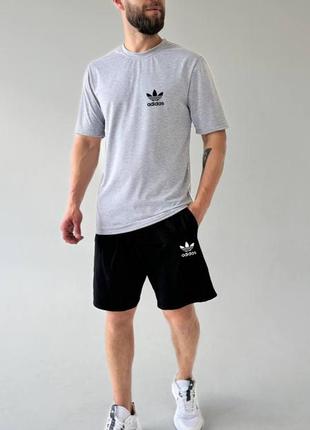 Літній костюм adidas футболка та шорти чоловічий комплект різні кольори акція новинка7 фото