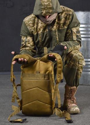 Тактический военный рюкзак армейский 35 л койот с системой molle7 фото