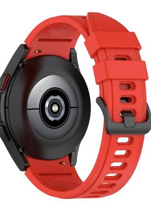 Силіконовий ремінець riccoone для samsung galaxy watch 4 40mm / samsung galaxy watch 4 44mm червоний