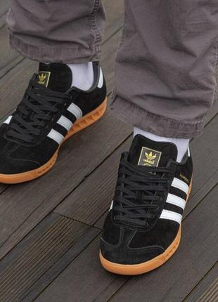 Adidas hamburg black brown