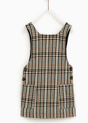 Сарафан к клетку от zara 6-7 лет