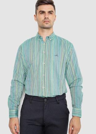 Рубашка мужская котоновая повседневная, цвет оливковый, 247r417