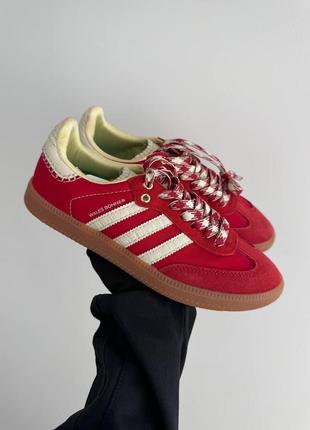 Жіночі кросівки adidas samba x wales bonner red premium