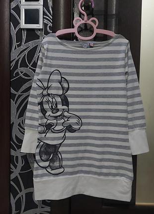 Стильный свитшот в полоску с минни cool club от disney 7-9 лет
