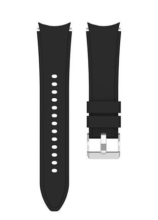 Силиконовый ремешок watchbands classic для samsung galaxy watch 4 44 мм черный