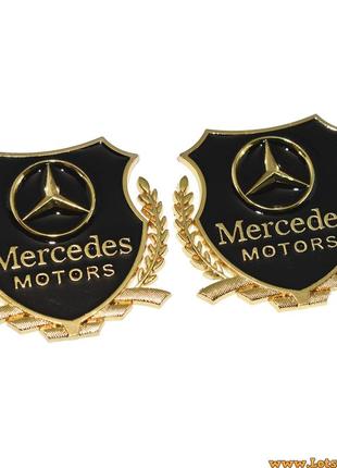 Авто значок mercedes motors наклейка на машину авто наклейки значки марки машин на кузов бампер скло двері капот крила багажник