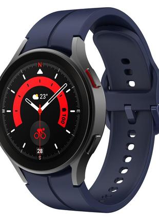 Силіконовий ремінець five classic для samsung galaxy watch 6 classic 43mm синій 20мм