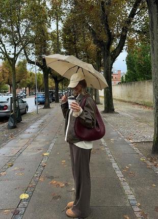 Модная сумка хобо из замши в стиле bottega цвета бургунди