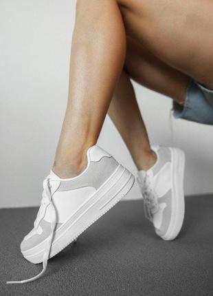 Женские кроссовки strome whiet/grey  ра4962