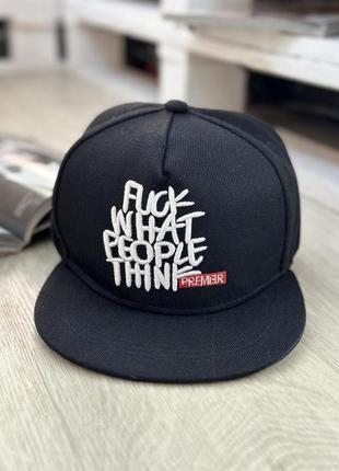 Кепка снепбек (snapback) premier чорний 56-61р (9064)