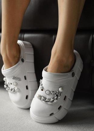 Женские кроксы chain hearts ра5012