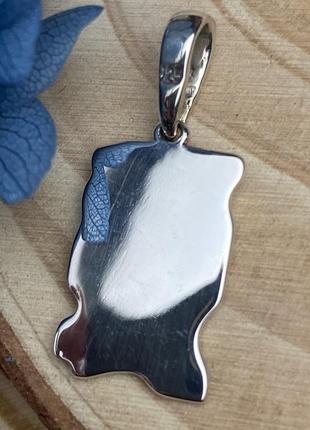 Серебряный кулон руна "кеназ" 925 ° пробы с чернением | скандинавский амулет