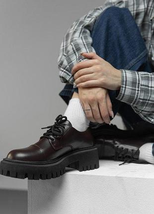 Жіночі лофери brown td216-8 нп4989 темно-коричневі закриті